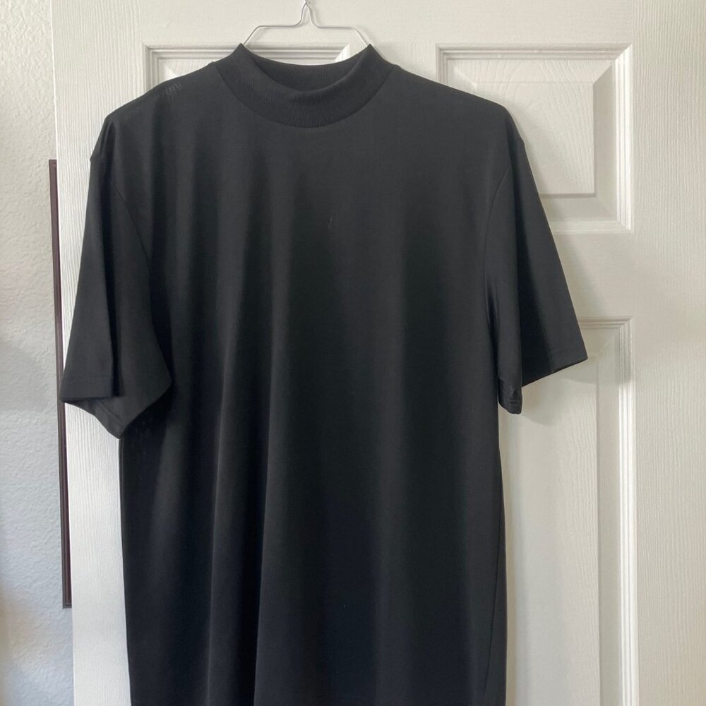 Siegfried Men's Crew Neck Black Short Sleeve Shirt